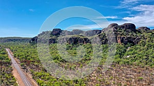 Jagged ancient rock escarpments Northern Australia