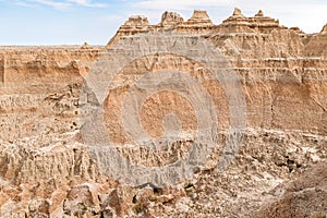 Jagged Cayon Wall of Badlands National Park