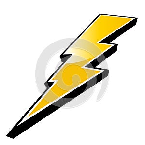 Jagged lightening symbol photo