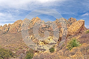 Jagged Peaks in a Desert Panorama