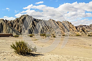 Jagged Peaks of Quebrada de las Flechas in Cafayate, Salta, Argentina photo