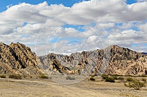 Jagged Peaks of Quebrada de las Flechas in Cafayate, Salta, Argentina photo