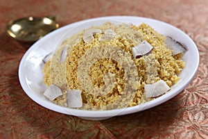 Jaggery, par boiled rice sweet, Vellap Puttu