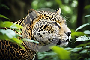 Jaguar Amazon forest rain panama danger face jungle wildlife peru white south background eye brazil patrol wild america felino fur photo