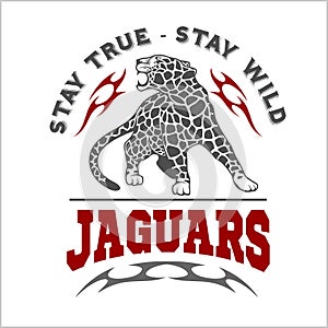 Jaguar and Flame - vector logo.