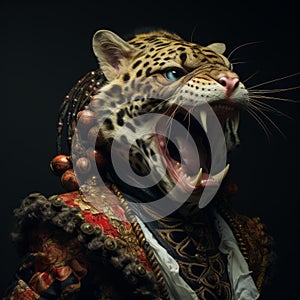 Jaguar Mask A Stunning Artwork By Jens Phool In The Style Of Mike Campau photo