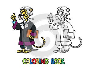 Jaguar judge ABC coloring book Alphabet J