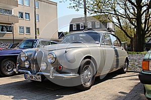 Jaguar oldtimer car in Kettwig, district of Essen.