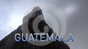 Jaguar Temple Time-lapse with a blue background that inhabits Guatemala