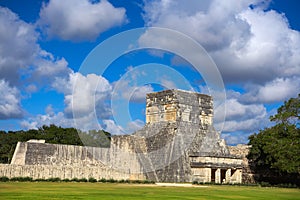 Jaguars temple Balam Chichen Itza Mexico photo