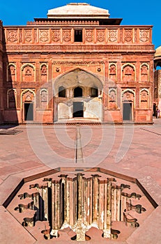 Jahangiri Mahal, a palace at Agra Fort. UNESCO world heritage site in India