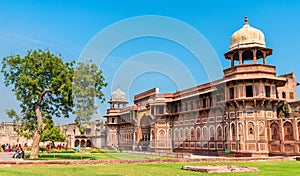 Jahangiri Mahal, a palace at Agra Fort. UNESCO world heritage site in India