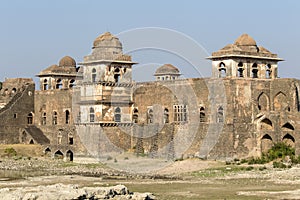 Jahaz Mahal , Ship Palace in sunrise. Mandu, Madhya Pradesh. India