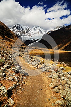 Jahuacocha Lake Cordiliera Huayhuash