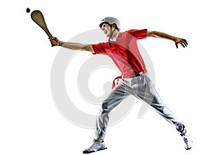 Jai alai Basque pelota rCesta Punta Pala player man isolated si photo