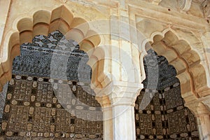 Jai Mandir Mirror Palace in Amber Fort, Rajasthan, India photo