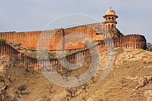 Jaigarh Fort on the top of Hill of Eagles near Jaipur, Rajasthan, India