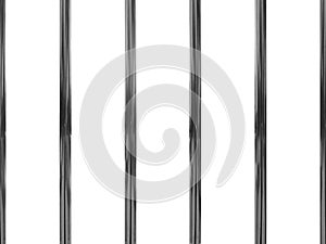 jail bars isolated on white background photo