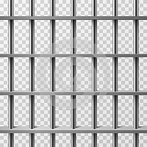 Jail cell bars isolated. Prison vector background