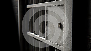 Jail Cell Door And Welded Iron Bars