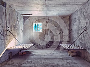 Jail cell interior