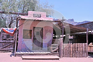 The Jail At Goldfield Town In Arizona