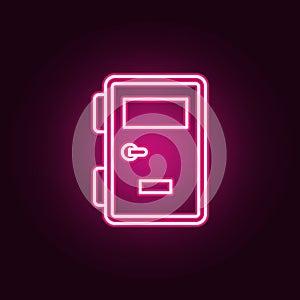 Jail, lock, door neon icon. Elements of Law & Justice set. Simple icon for websites, web design, mobile app, info graphics