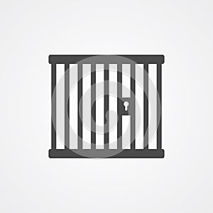 Jail vector icon sign symbol