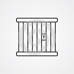 Jail vector icon sign symbol