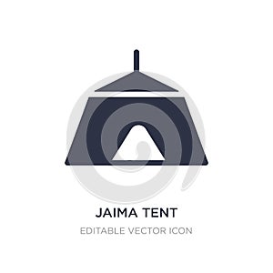 jaima tent icon on white background. Simple element illustration from Travel concept