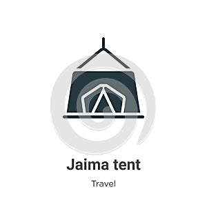 Jaima tent vector icon on white background. Flat vector jaima tent icon symbol sign from modern travel collection for mobile