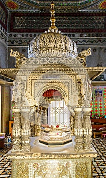 Jain temple interior, Calcutta, India photo