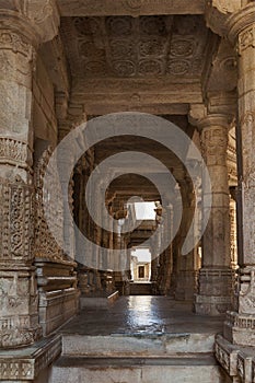 Jain temple in Ranakpur. India