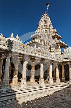 Jain temple in Ranakpur. Rajasthan, India