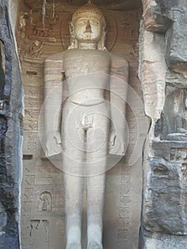 Jain tirthankar statues in Gwalior