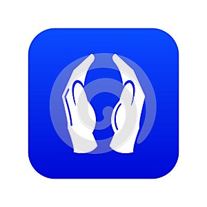 Jainism icon blue vector
