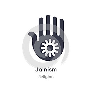 jainism icon. isolated jainism icon vector illustration from religion collection. editable sing symbol can be use for web site and