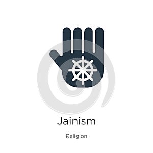 Jainism icon vector. Trendy flat jainism icon from religion collection isolated on white background. Vector illustration can be