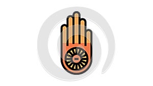 jainism religion color icon animation