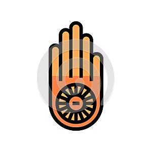 jainism religion color icon vector illustration