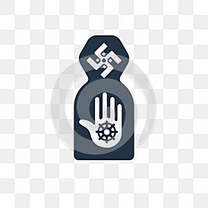 Jainism vector icon isolated on transparent background, Jainism