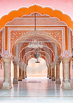 Jaipur city palace in Jaipur city, Rajasthan, India. photo