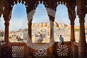 Jaisalmer fort view from Haveli photo