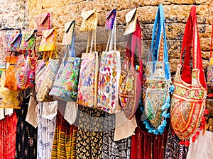 Beautiful bags for sale at the street shop