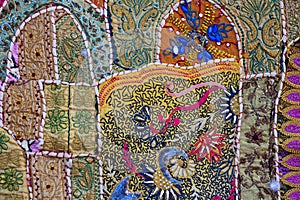 Jaisalmer, Rajasthan. Vintage tapestry - authentic traditional I