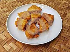 Jajanan gorengan or fritters, asian street food photo