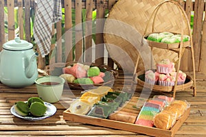 Jajanan Pasar, Various and Colorful Traditional Indonesian Snacks photo