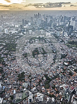 Jakarta, aerial photograph photo