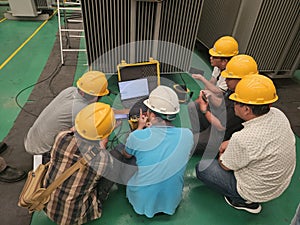 Sweep Frequency Response Analysis (SFRA) testing for transformer units