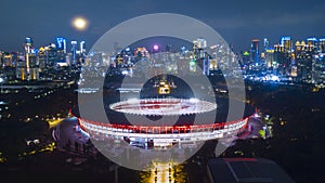 Beautiful view of Gelora Bung karno at night